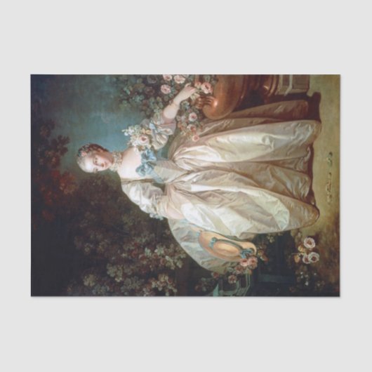 Madame Bergeret van Francois Boucher Tissuepapier (Voorkant)