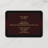 Madame Boudoir - Exotic Personal Design Service Visitekaartje (Achterkant)