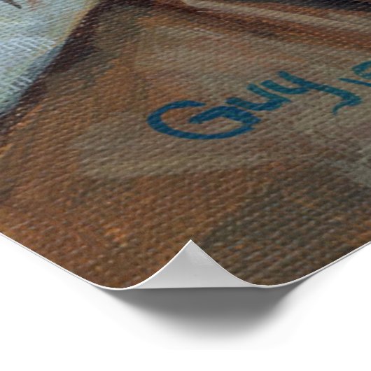 Madame Buffy Dumplin in haar Boudoir Pet-portret Poster (Hoek)