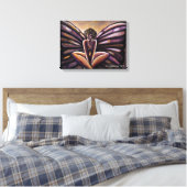 Madame Butterfly III Stretched Canvas Print (Insitu (Slaapkamer))