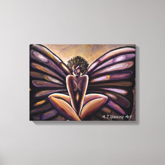Madame Butterfly III Stretched Canvas Print (Voorkant)