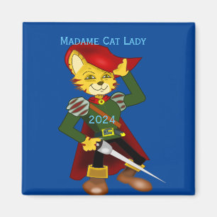 Madame Cat Lady 2024 voor President Thunder_Cove Magneet