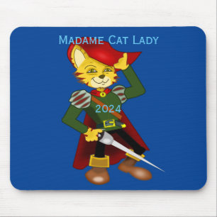Madame Cat Lady 2024 voor President Thunder_Cove Muismat