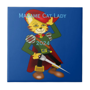 Madame Cat Lady 2024 voor President Thunder_Cove Tegeltje