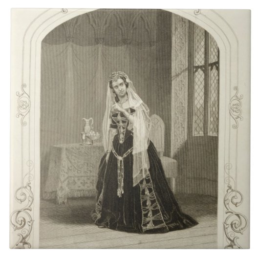 Madame Celeste als prinses Katherine, Act V.S.C. Tegeltje (Voorkant)