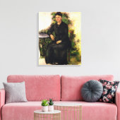 Madame Cezanne in de tuin - Paul Cezanne Canvas Afdruk (Insitu (Woonkamer))