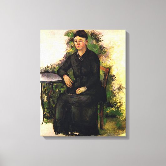 Madame Cezanne in de tuin - Paul Cezanne Canvas Afdruk (Voorkant)