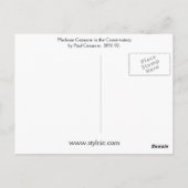 Madame Cezanne in het conservatorium Briefkaart (Achterkant)
