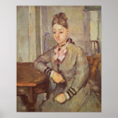 Madame Cezanne Leaning op een tafel, 1873-77 Poster (Voorkant)