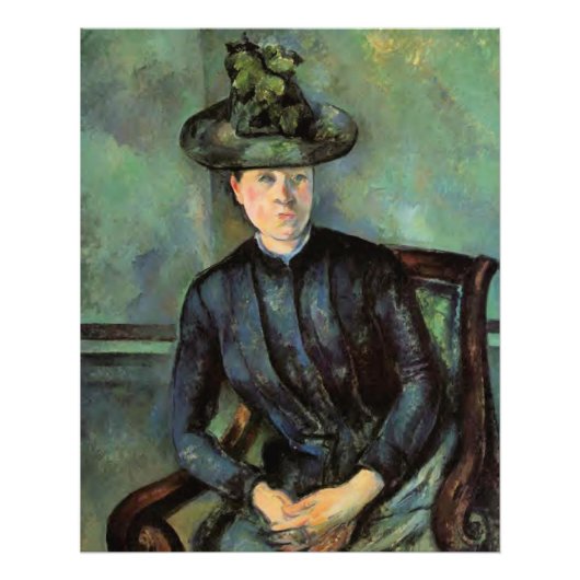 Madame Cezanne met groene hoed, Foto Afdruk (Voorkant)