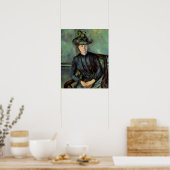 Madame Cezanne met groene hoed, Poster (Keuken)