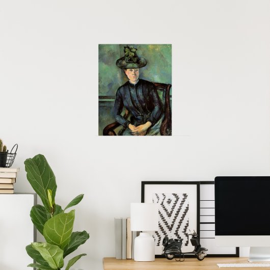 Madame Cezanne with Green Hat, Poster (Thuiskantoor)