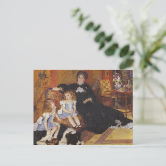 Madame Charpentier en haar kinderen van Renoir Briefkaart (Staand voorkant)