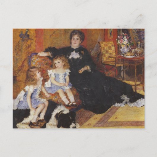 Madame Charpentier en haar kinderen van Renoir Briefkaart (Voorkant)