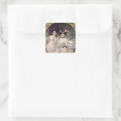 Madame Collas en haar dochter, Giselle, 1903 Vierkante Sticker (Tas)