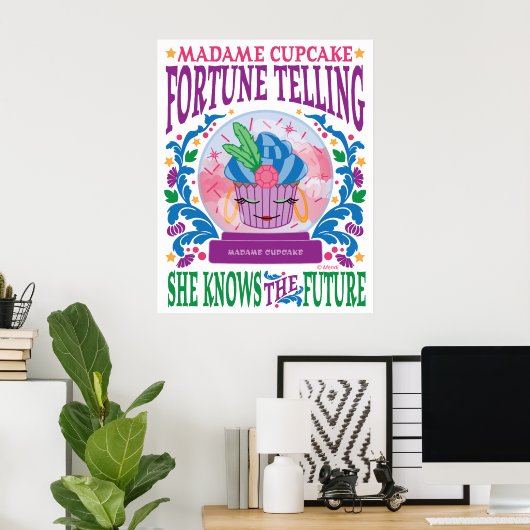 Madame Cupcake Fortune Telling Poster (Thuiskantoor)
