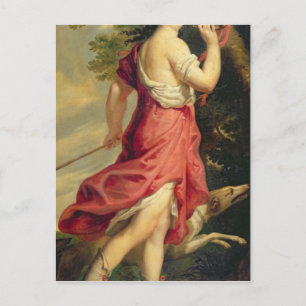 Madame de Montespan als Diana voor de Huntress Briefkaart