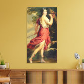Madame de Montespan als Diana voor de Huntress Canvas Afdruk (Insitu (Woonkamer))