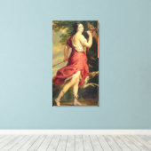 Madame de Montespan als Diana voor de Huntress Canvas Afdruk (Insitu (Houten vloer))