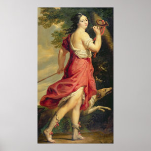 Madame de Montespan als Diana voor de Huntress Poster