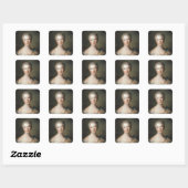 Madame de Pompadour 1748 Vierkante Sticker (Vel)