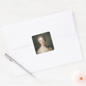 Madame de Pompadour 1748 Vierkante Sticker (Envelop)