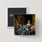 Madame de Pompadour, 1756 Vierkante Button 5,1 Cm (Voorkant /achterkant)