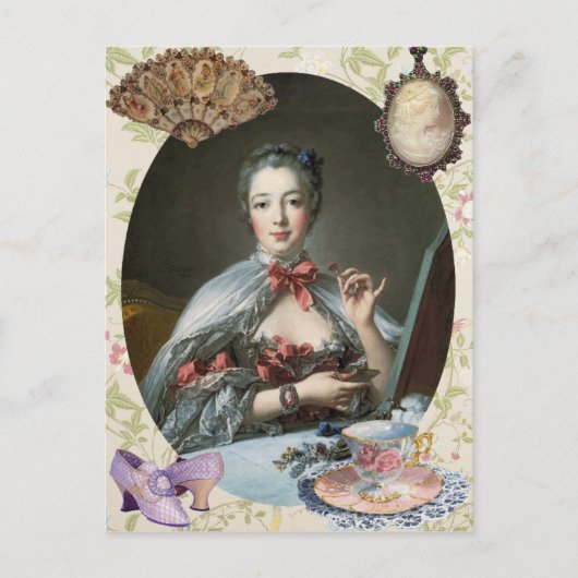 Madame de Pompadour Briefkaart (Voorkant)
