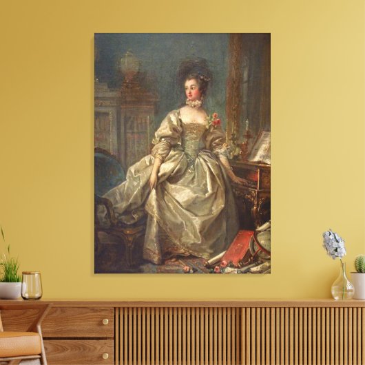 Madame de Pompadour Canvas Afdruk (Insitu (Woonkamer))