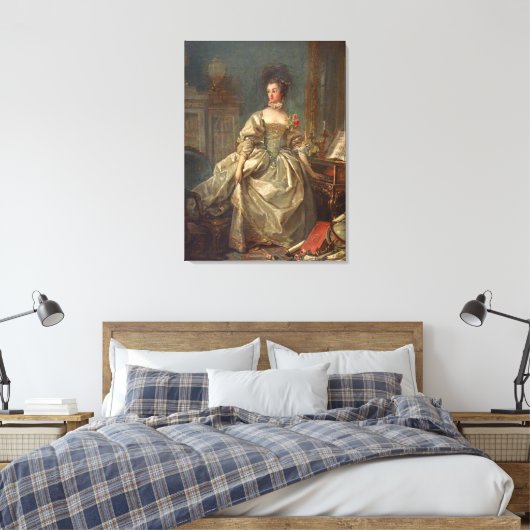 Madame de Pompadour Canvas Afdruk (Insitu (Slaapkamer))