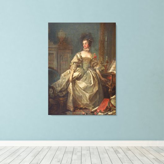 Madame de Pompadour Canvas Afdruk (Insitu (Houten vloer))