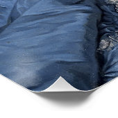 Madame de Pompadour die een blauwe bubble gum blaa Perfect Poster (Hoek)