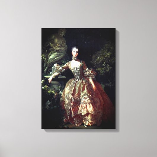 Madame de Pompadour – Francois Boucher – 1759. Canvas Afdruk (Voorkant)