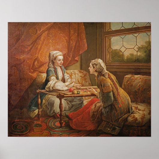 Madame de Pompadour in de rol van de gelukkige vro Poster (Voorkant)