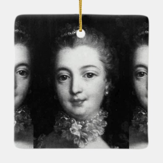 ♥ Madame de Pompadour ♥ Keramisch Ornament (Achterkant)