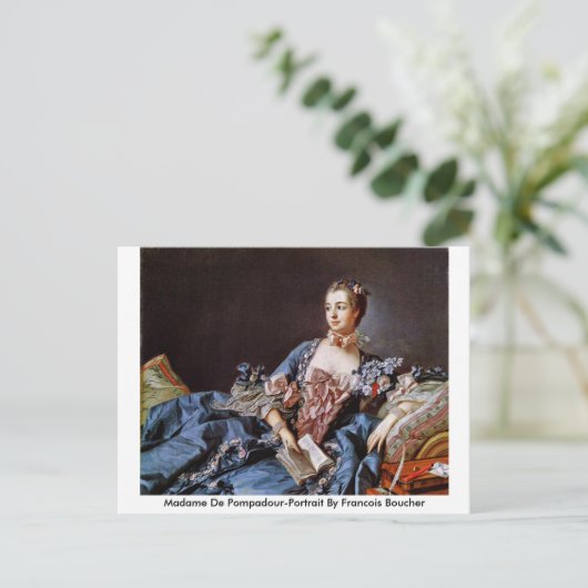 Madame de Pompadour-Portret van Francois Boucher Briefkaart (Staand voorkant)