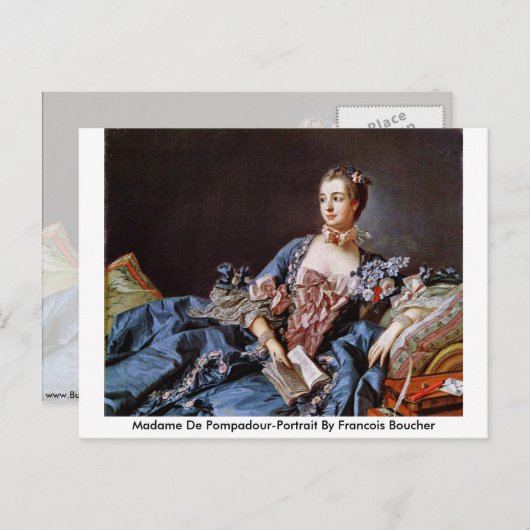 Madame de Pompadour-Portret van Francois Boucher Briefkaart (Voorkant / Achterkant)