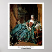 Madame de Pompadour portret van Francois Boucher Poster (Voorkant)