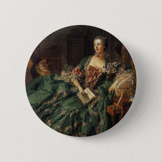 Madame de Pompadour Ronde Button 5,7 Cm (Voorkant)