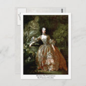 Madame de Pompadour van Francois Boucher Briefkaart (Voorkant / Achterkant)