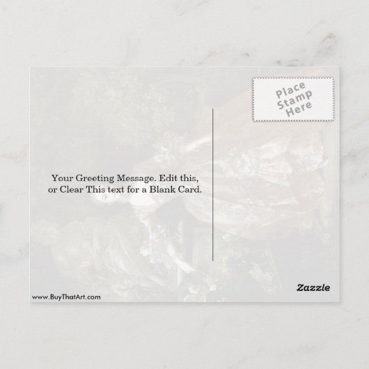 Madame de Pompadour van Francois Boucher Briefkaart (Achterkant)