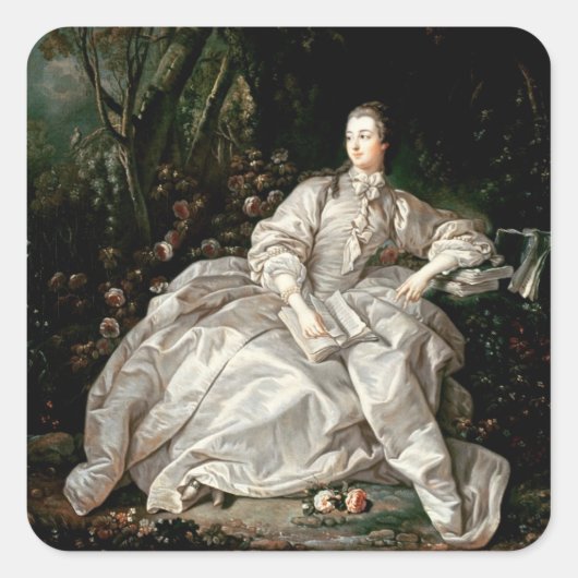 Madame de Pompadour Vierkante Sticker (Voorkant)