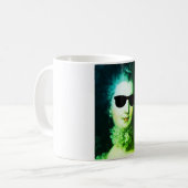 ♥ Madame de Pompadour with sunglasses crazy ♥ Koffiemok (Voorkant links)