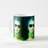 ♥ Madame de Pompadour with sunglasses crazy ♥ Koffiemok (Voorkant links)