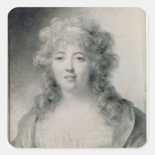 Madame de Stael 1810 Vierkante Sticker (Voorkant)