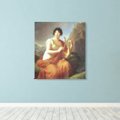Madame de Stael als Corinne, 1809 Canvas Afdruk (Insitu (Houten vloer))