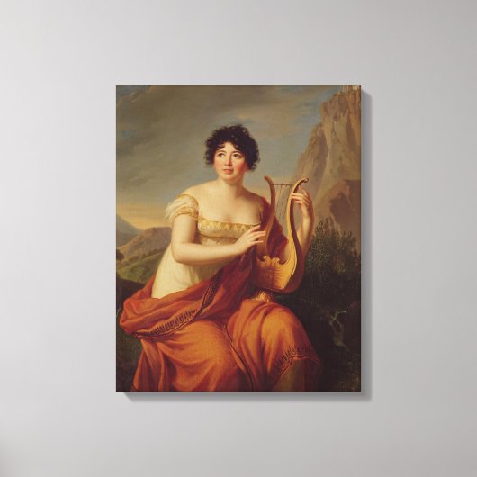 Madame de Stael als Corinne Canvas Afdruk (Voorkant)