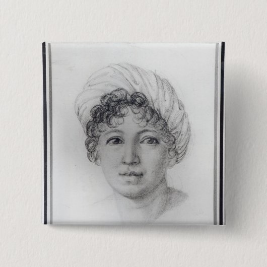 Madame de Stael Vierkante Button 5,1 Cm (Voorkant)