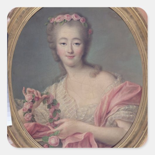 Madame du Barry, 1770 Vierkante Sticker (Voorkant)