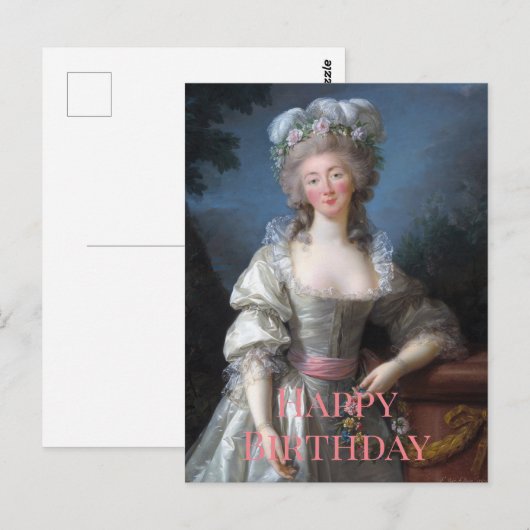 Madame du Barry 1782 Gefeliciteerd Briefkaart (Voorkant / Achterkant)